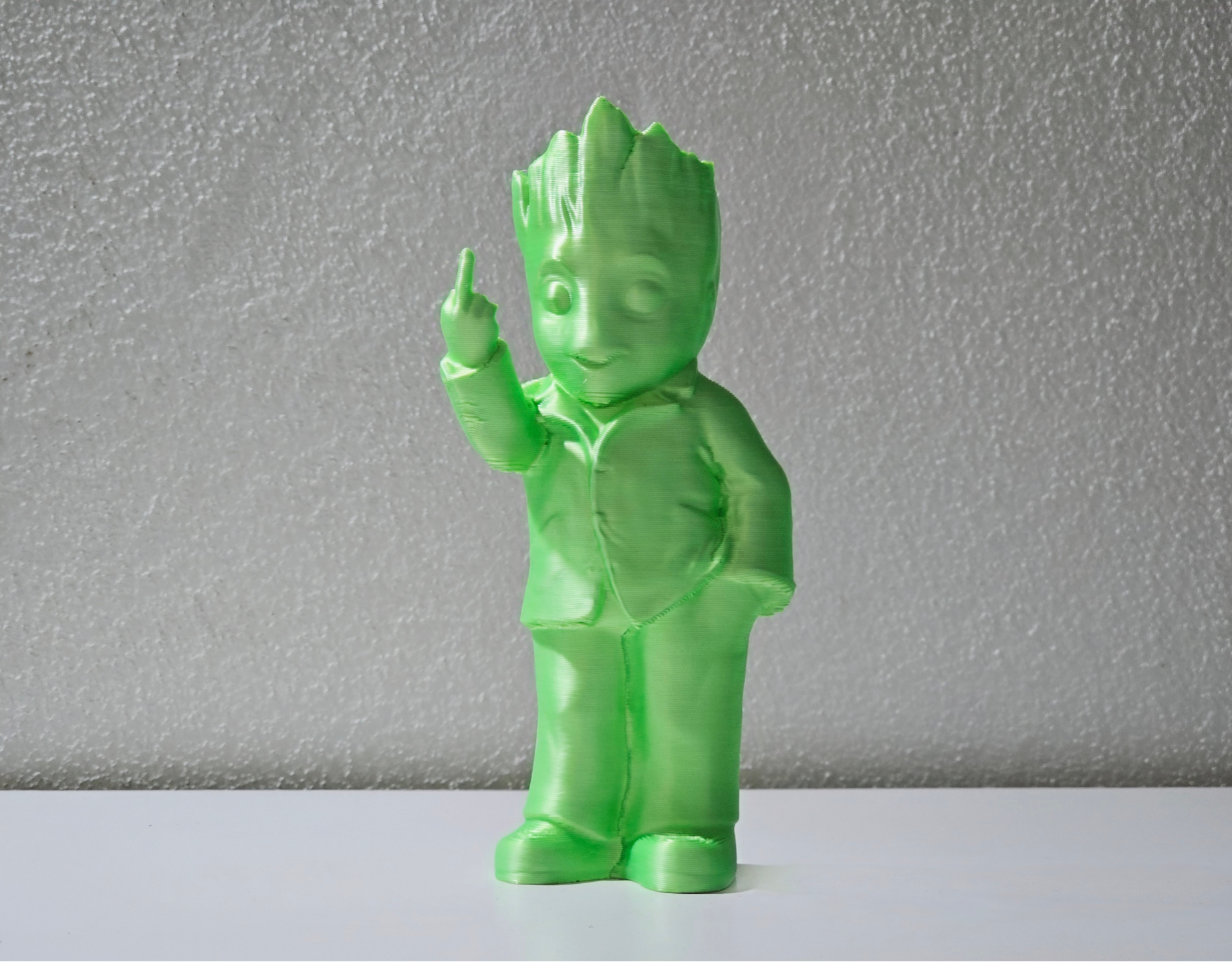 Baby Groot pissed figure