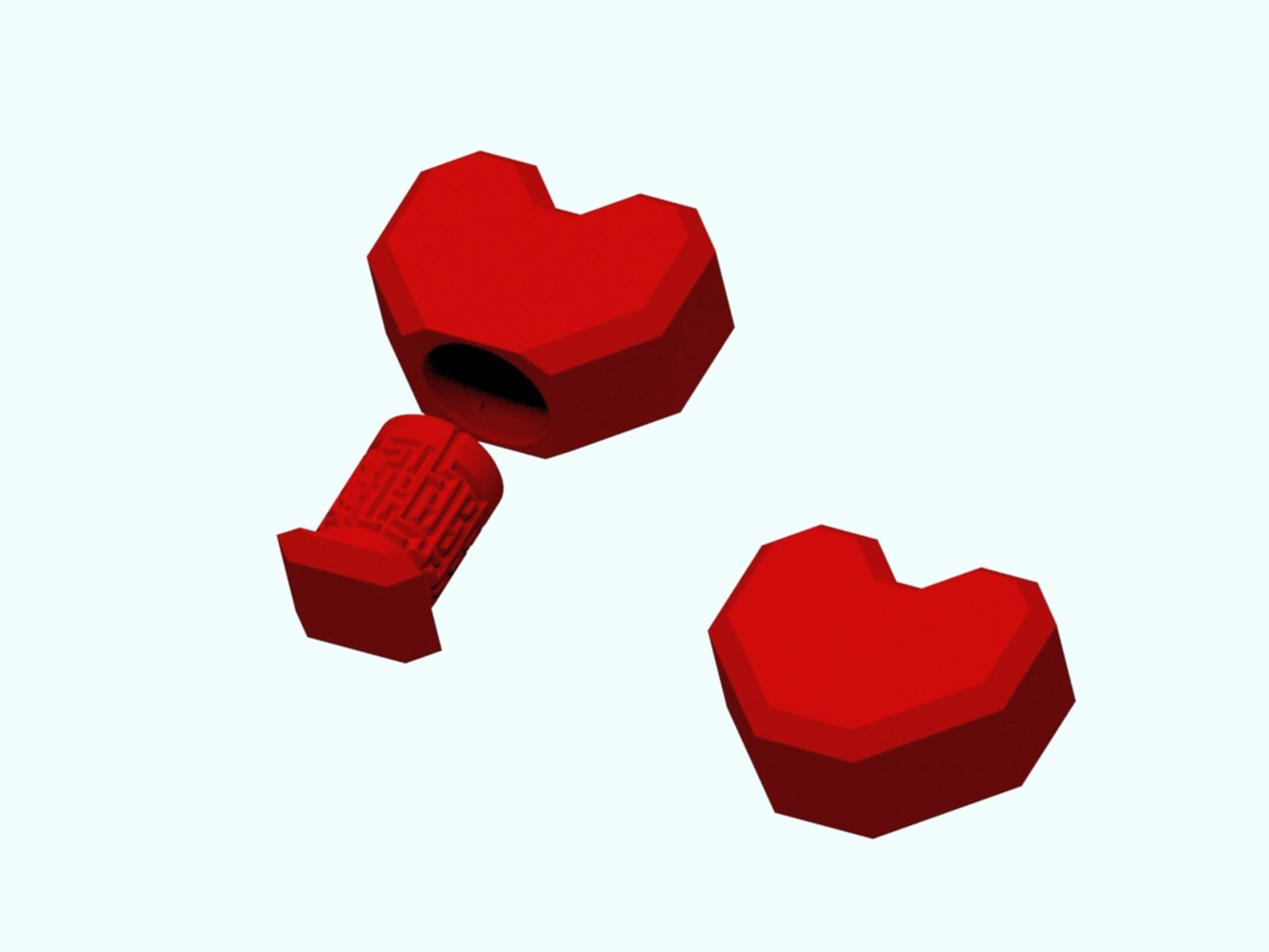 Heart Shape Maze Box Edgy / Herzförmige Box Kantig