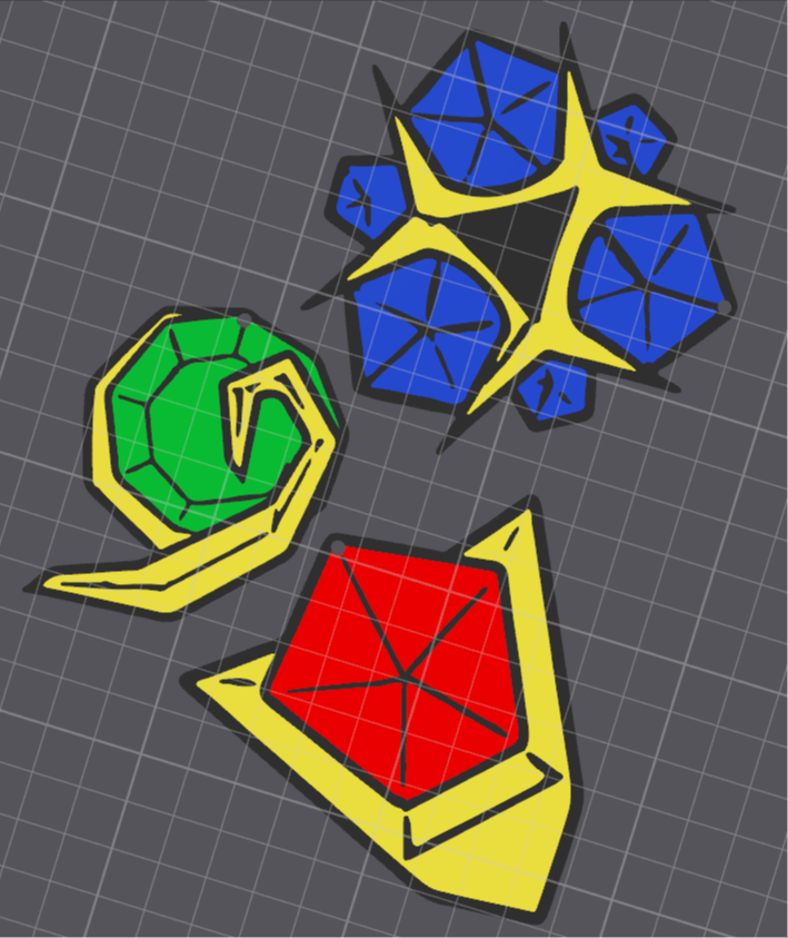 Ocarina of Time Spiritual Stones Keychains