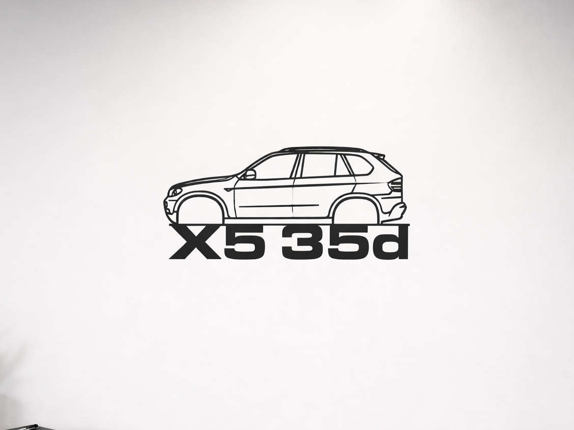X5 E70 35d Wall Art Sign with Title