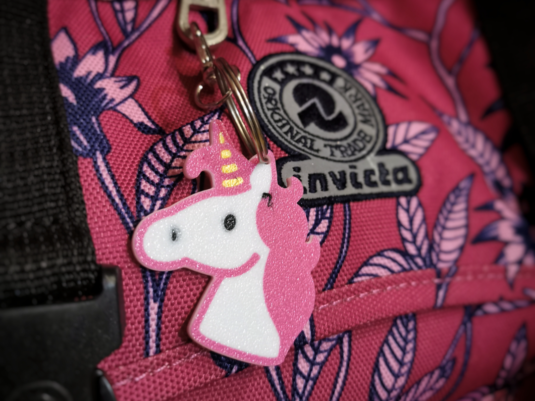 Fantasy Flip Unicorn Keychain