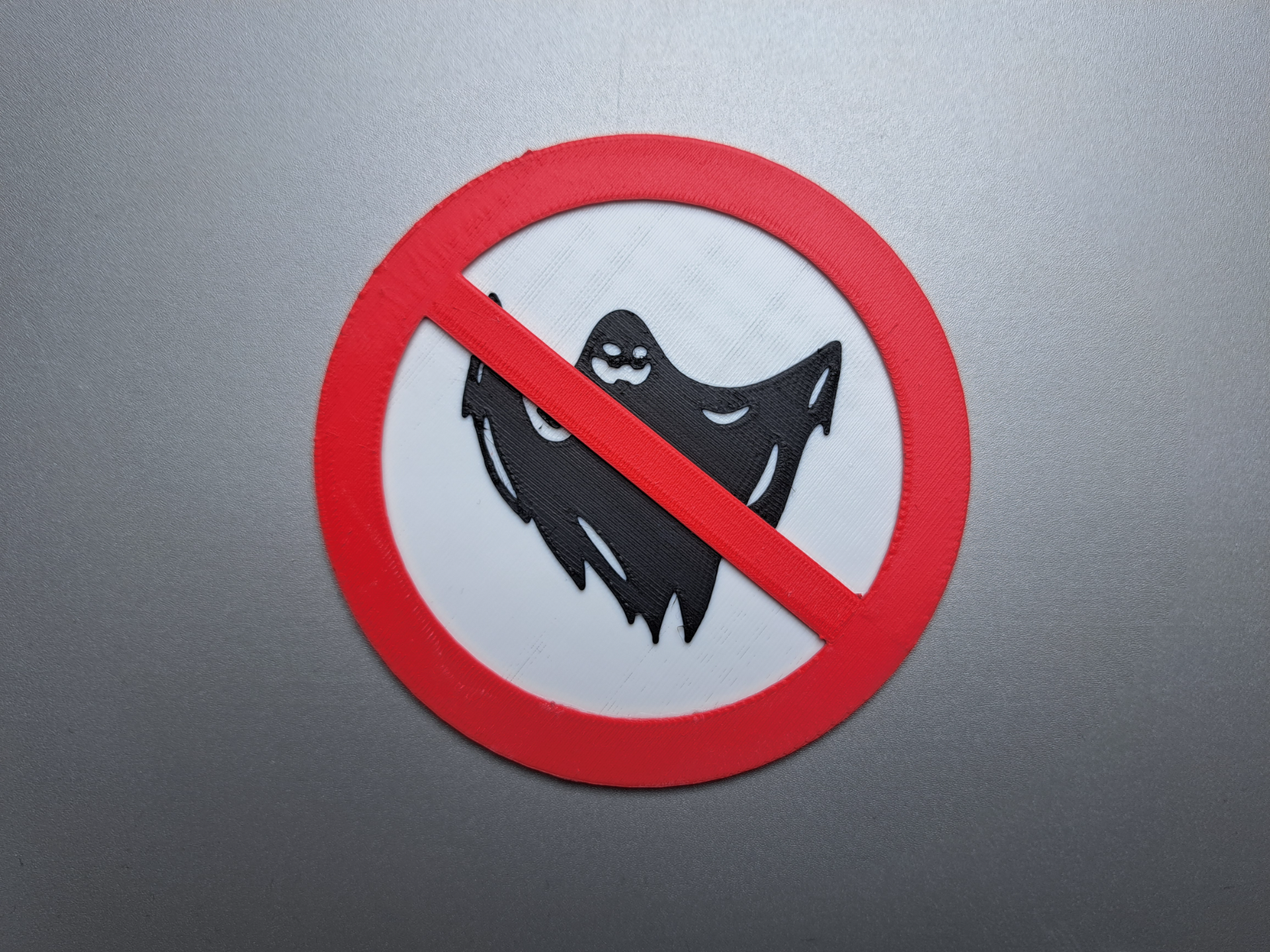 Ghost Prohibition Sign (ISO 7010 Style)