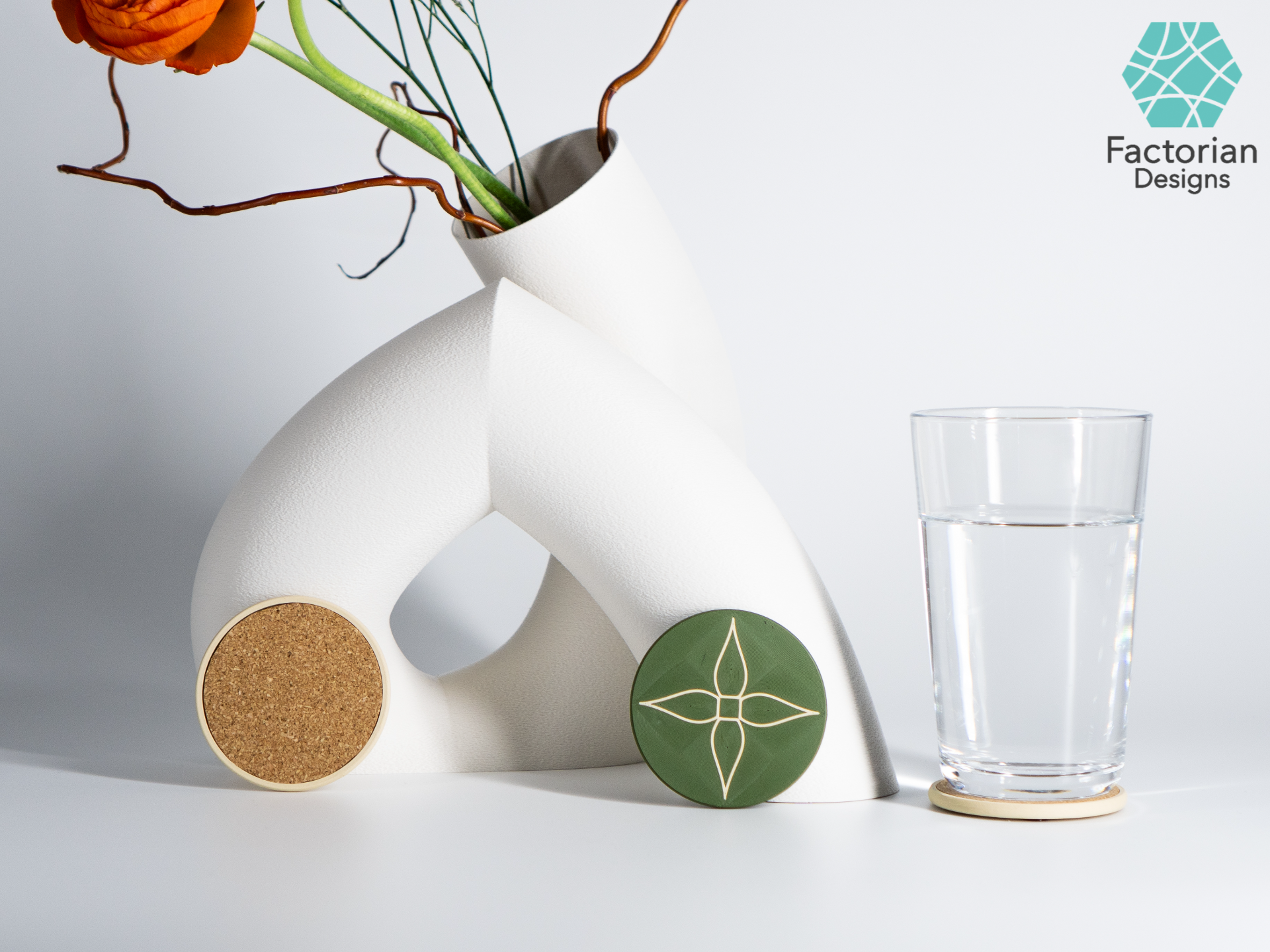 Multi-Functional Vase, Hidden Storage & Coasters