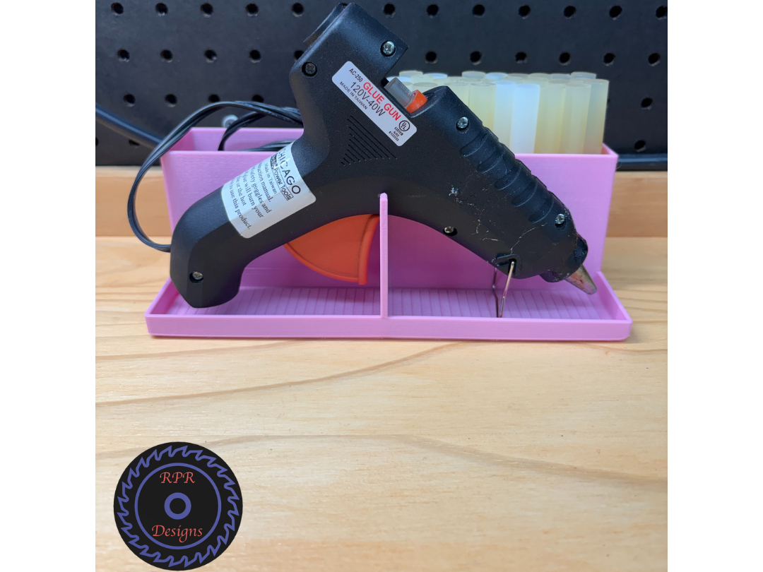 Large Hot Glue Gun Station with Cord Management