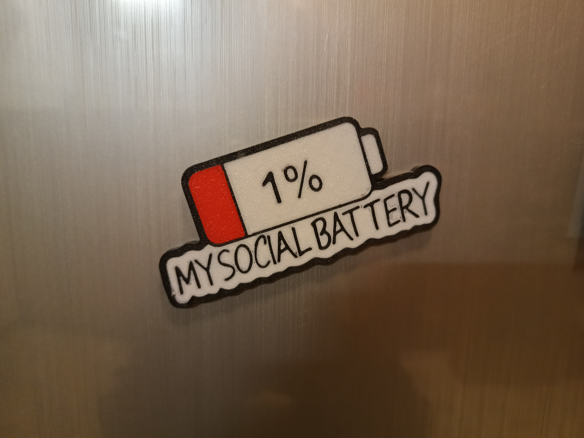 Kühlschrankmagnet social battrey