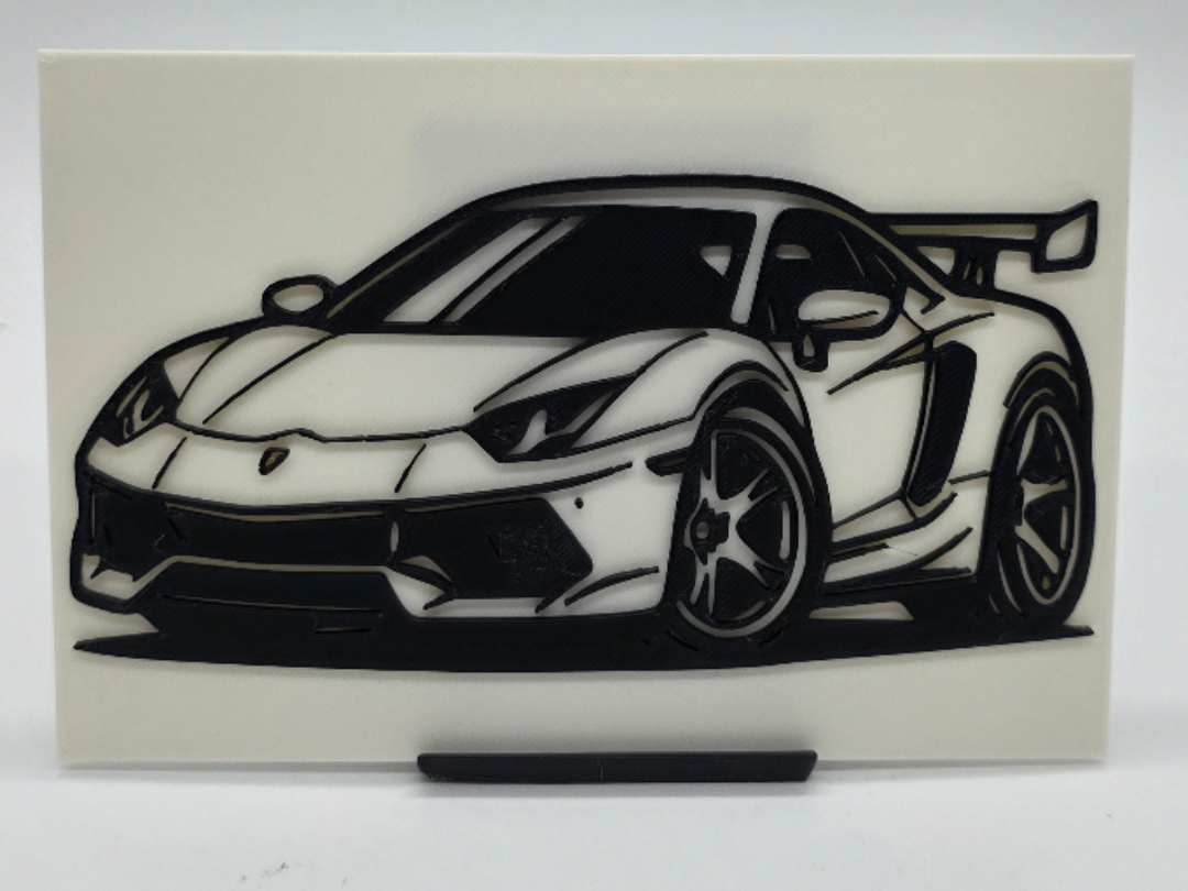 2D Wall Art Lamborghini Aventador TinyCar