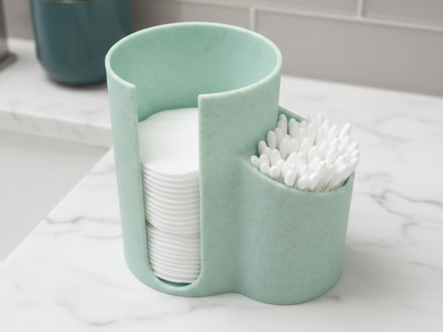 Duo Bathroom Organizer – Cotton Pads & Swabs