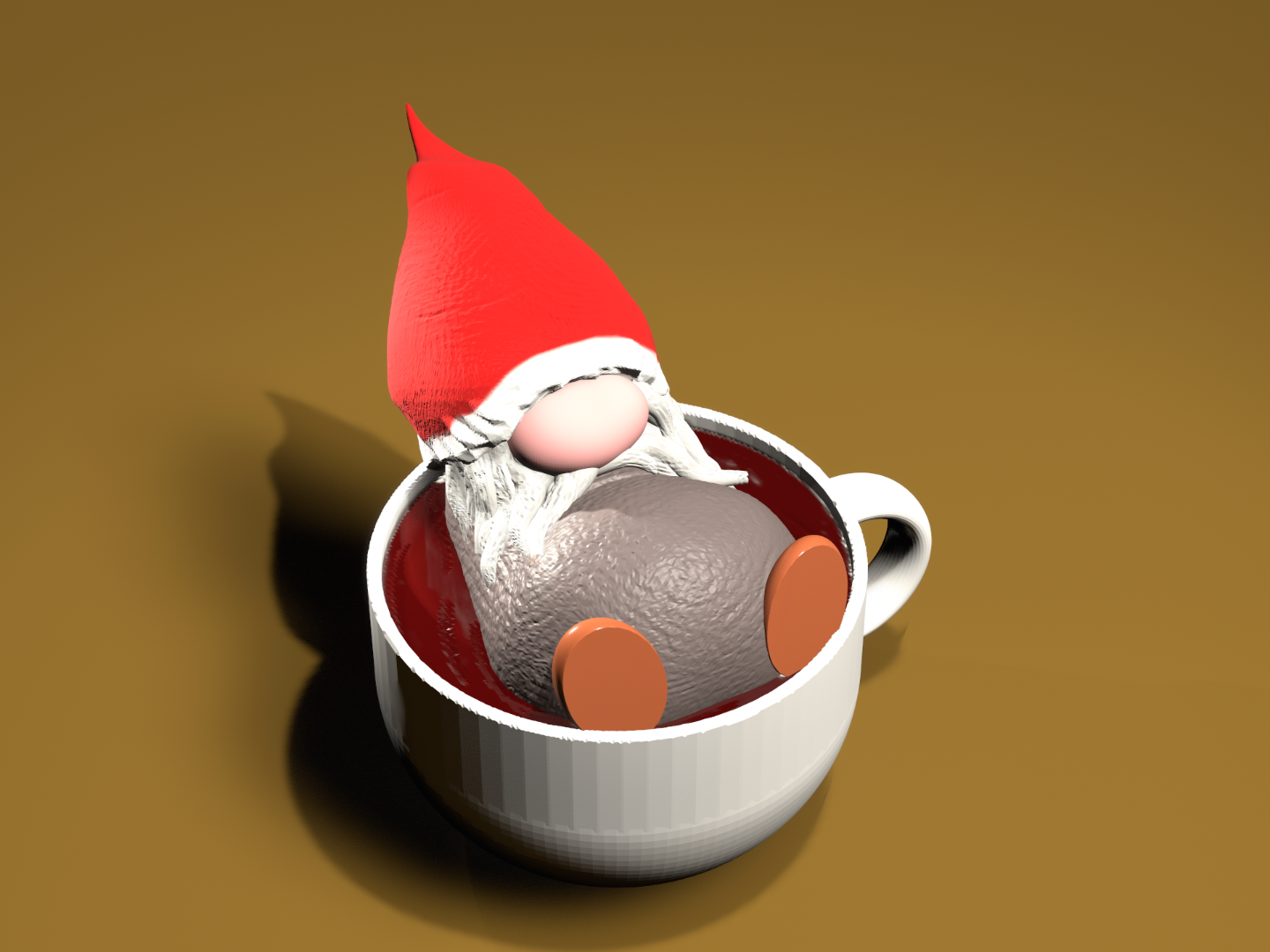 Christmas Gnome in a Cup