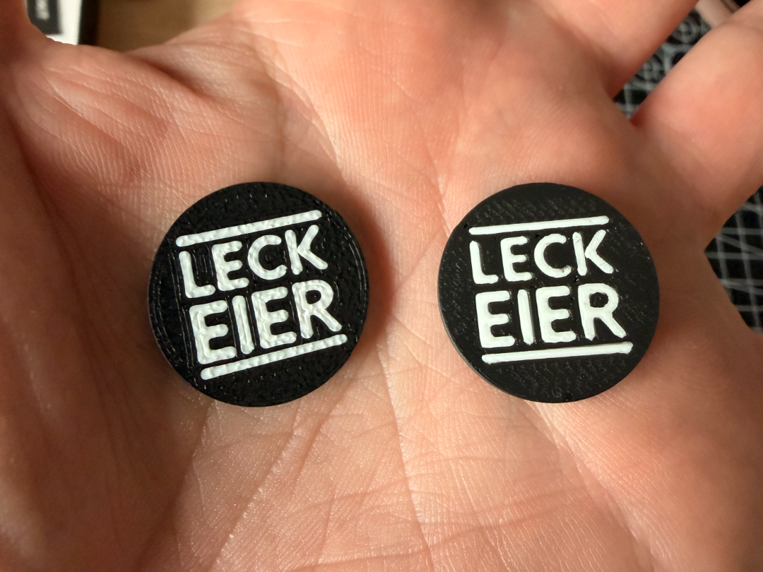 Chip für Einkaufswagen "Leck Eier" Schriftzug