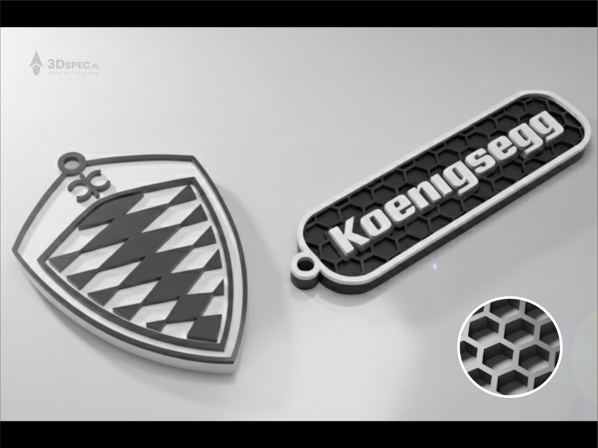 Koenigsegg logo keychain