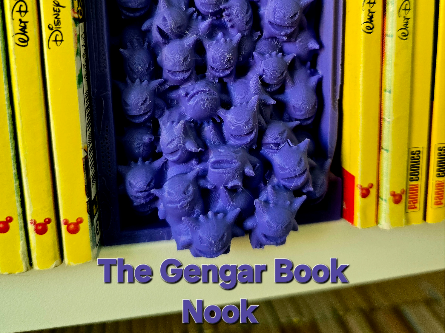Book Nook Pokemon Gengar Minimal Design monocolor