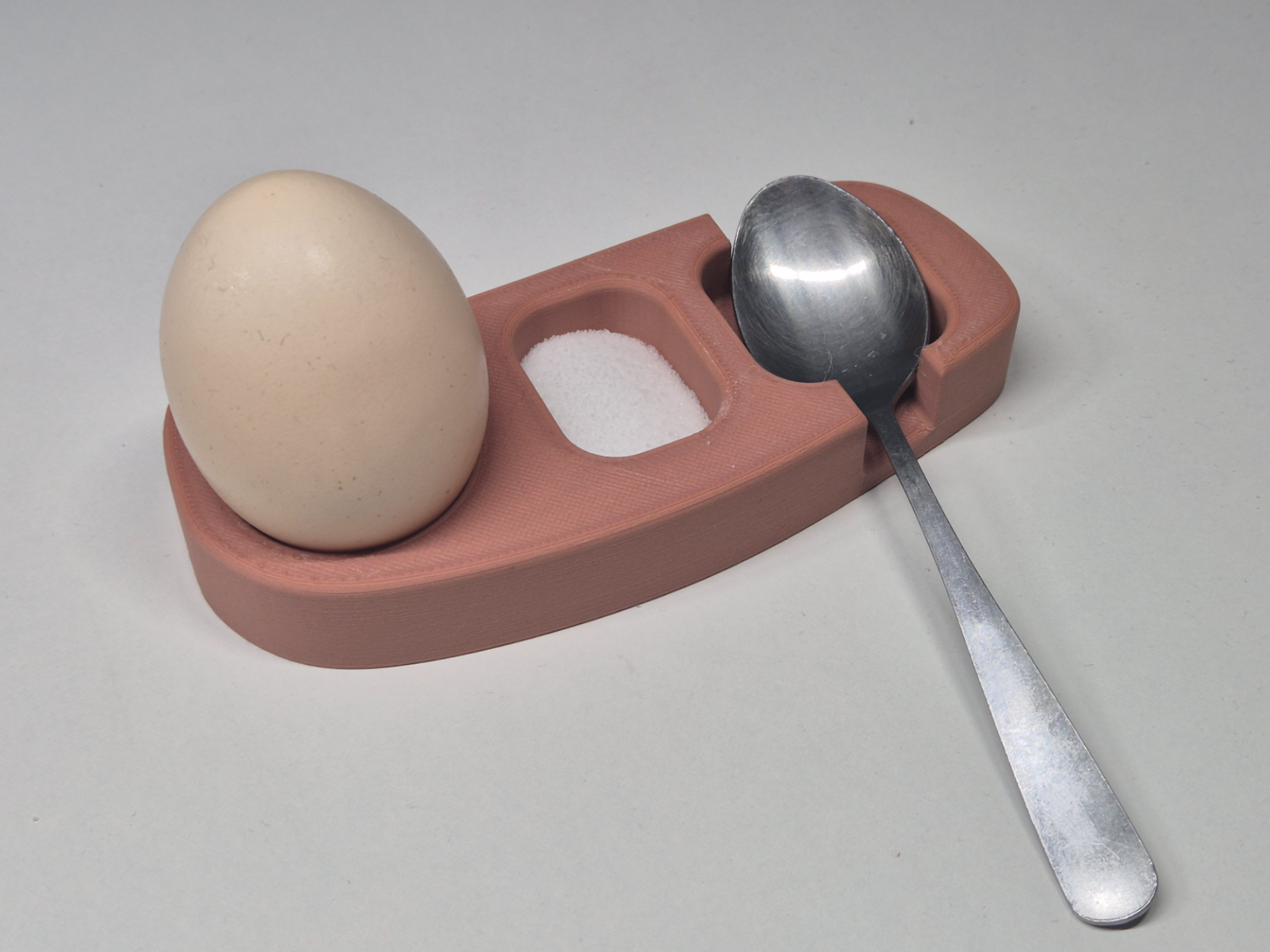 Egg Stand with Spoon and Salt Holder