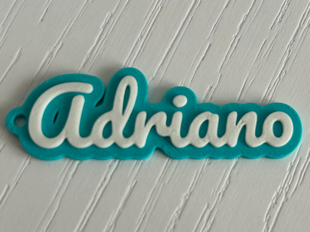 Adriano - 3d printed name keychain personalized