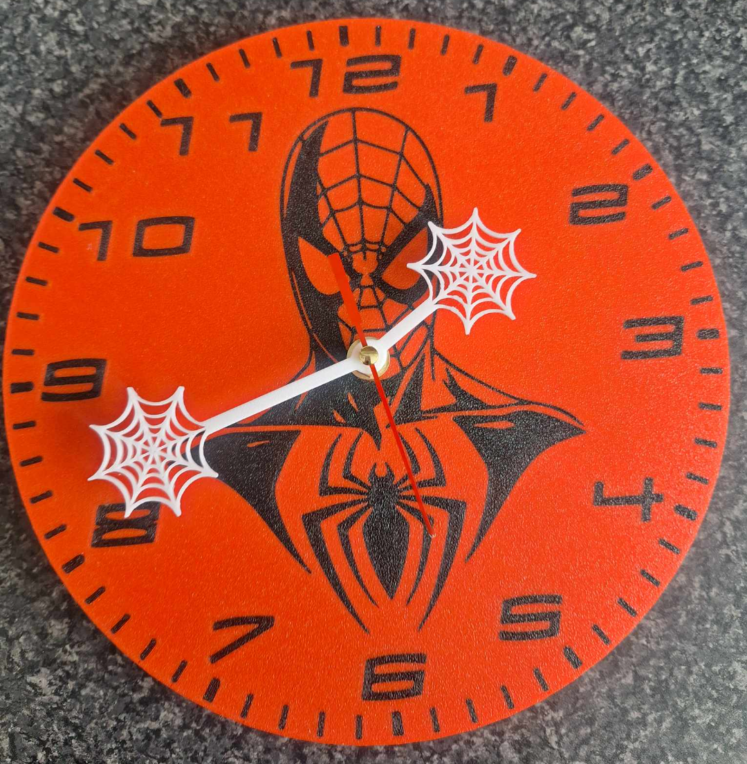 spiderman clock with web hands