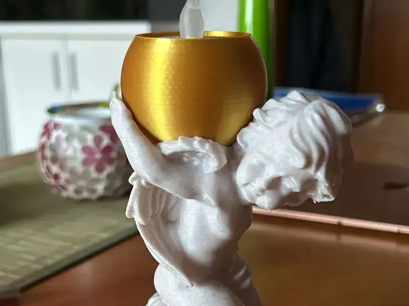 Engel mit Kugel oder Teelicht LED