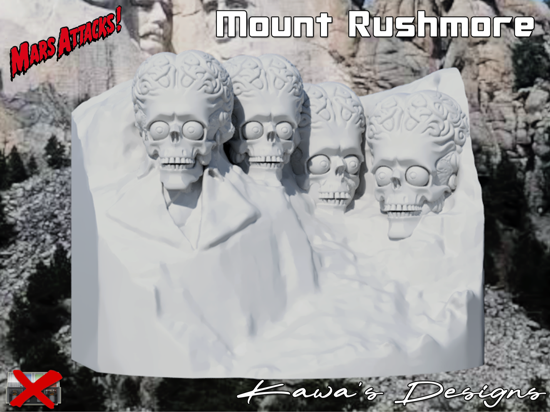 Mars Attacks! Mount Rushmore