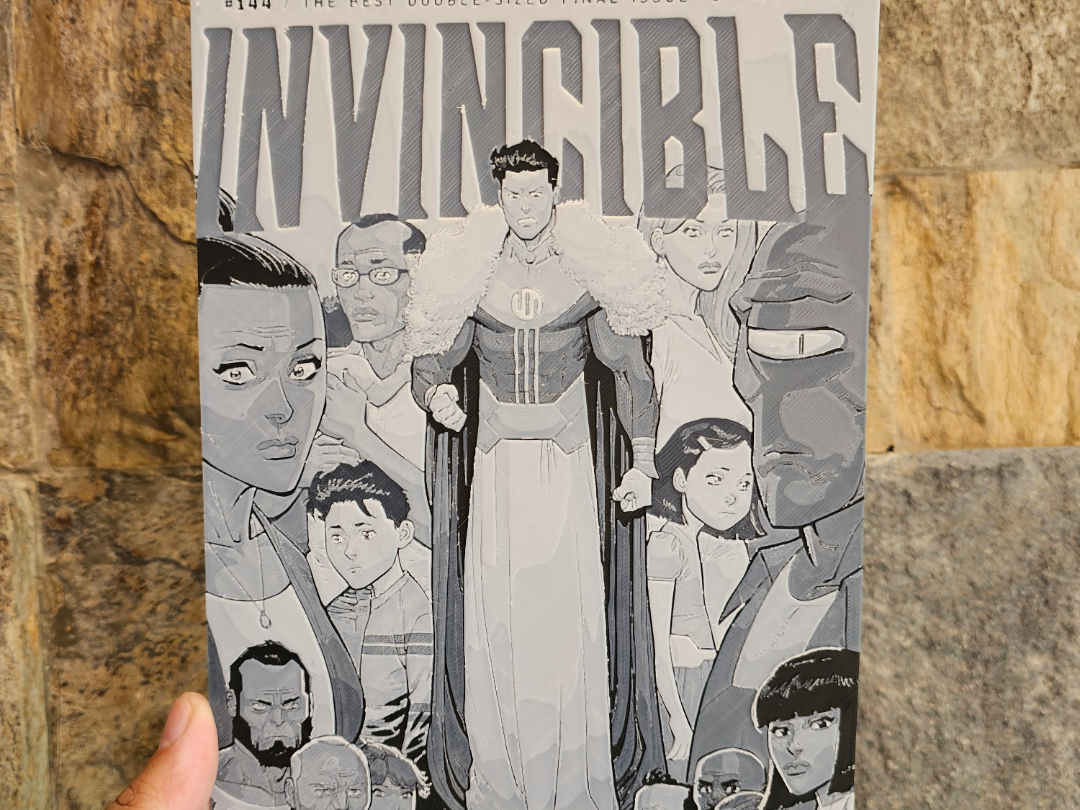 Invincible #144 Comic Cover BlackandWhite Hueforge