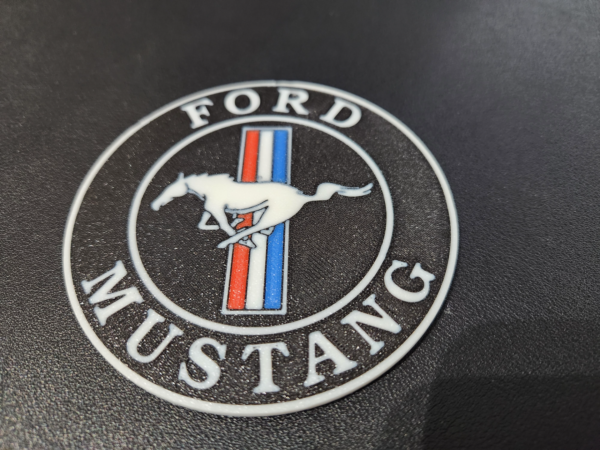 Ford Mustang coasters and caddy.