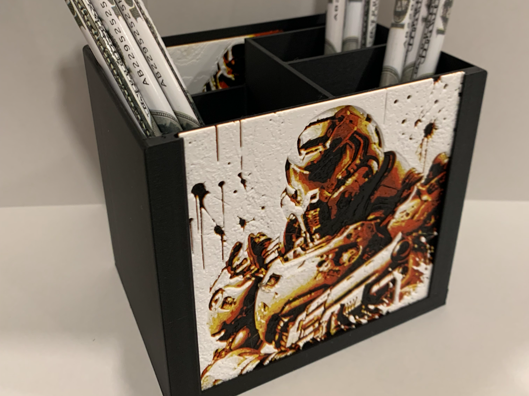Hueforge Display Pencil Box - Dual Sided -100x100