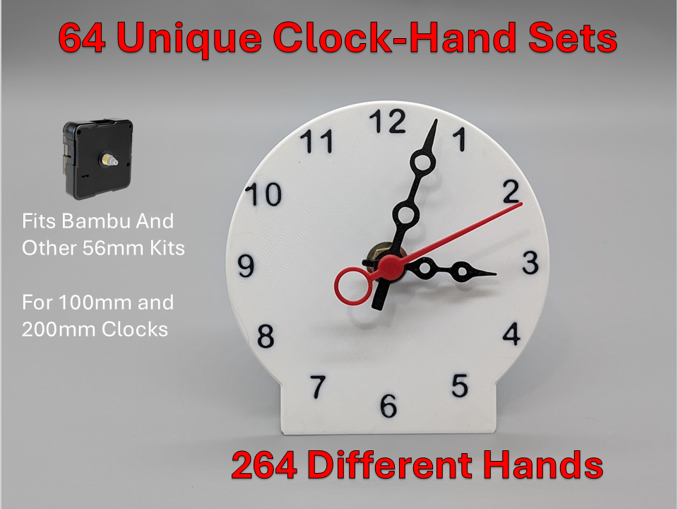 64 Sets Of Clock Hands