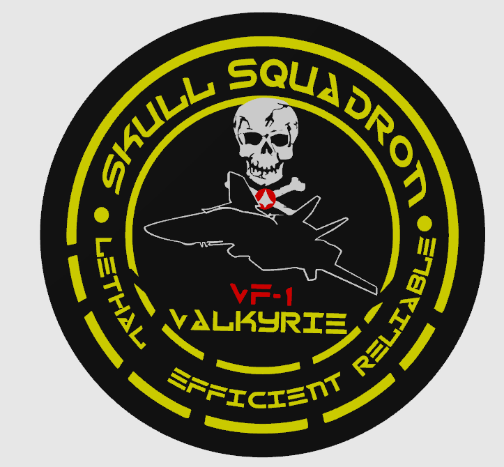 Macross/Robotech Skull Squadron Unit Emblem Light Box
