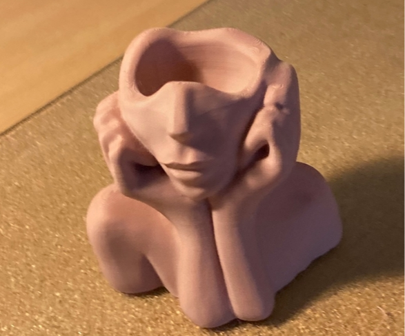 Human Face in Hands Planter