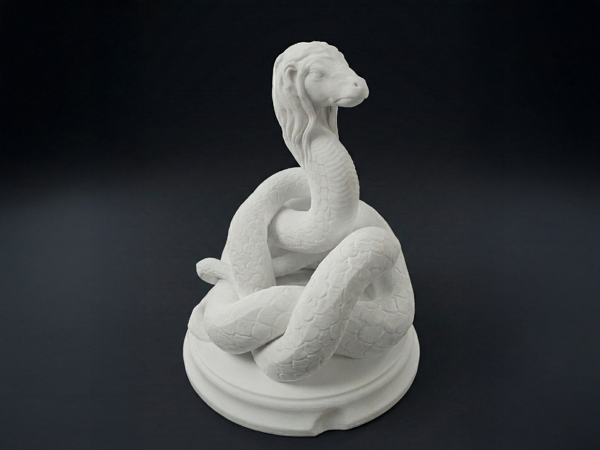 The Mythical Serpent - Classical Stone Sculpture