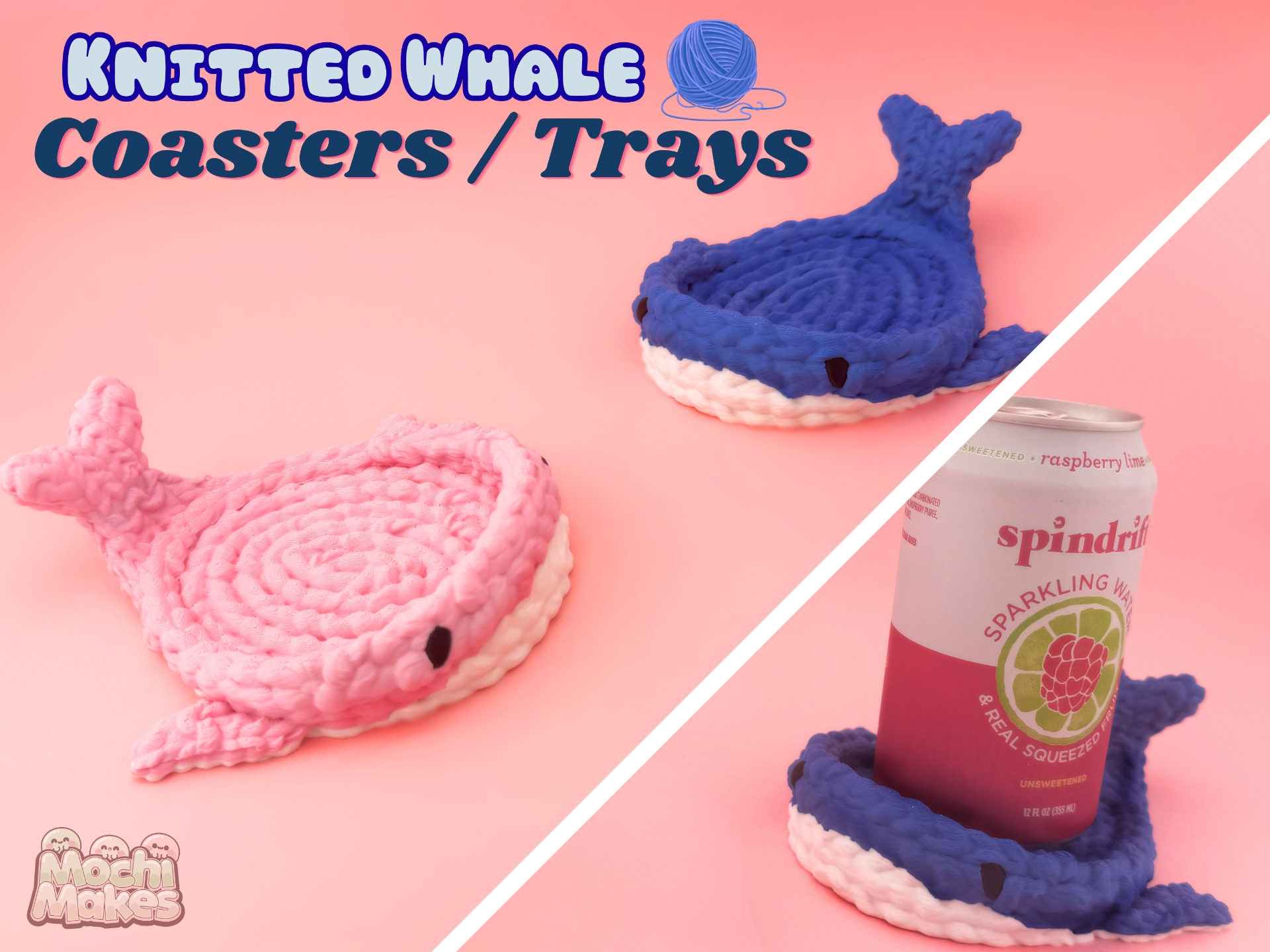Knitted Whale Coaster/Tray!