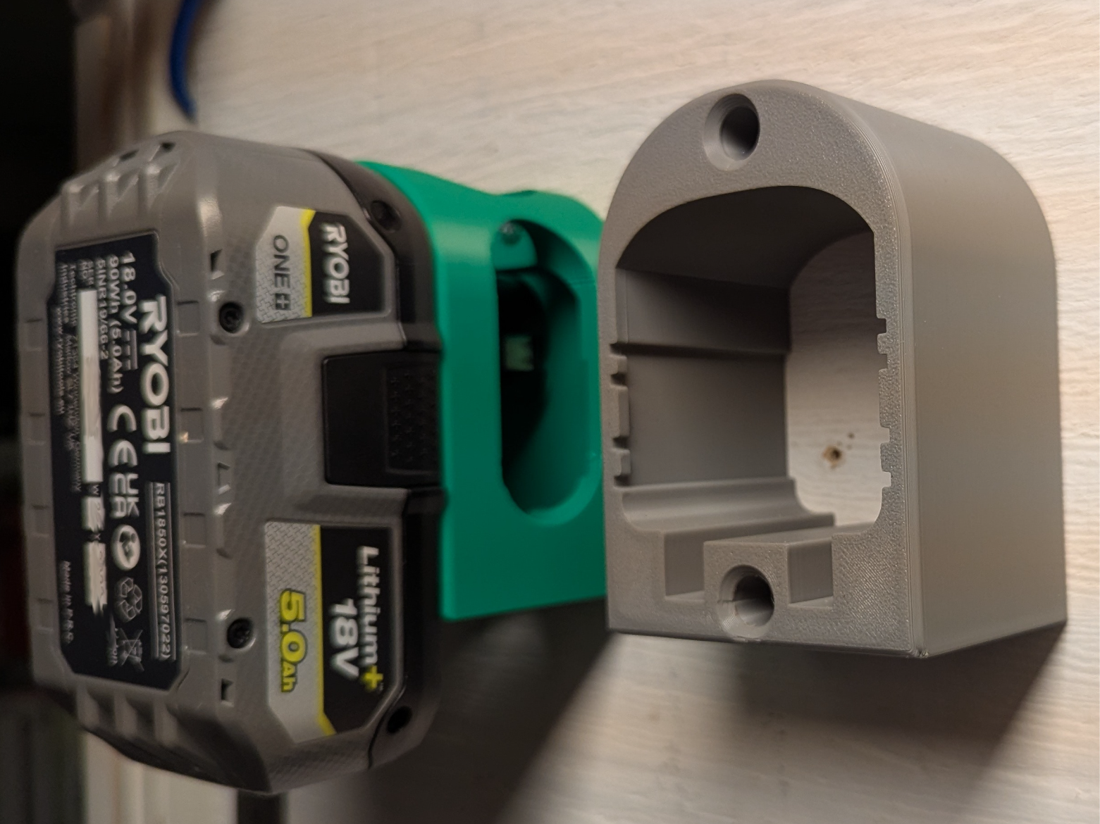 Ryobi Battery Holder for wall and shelf