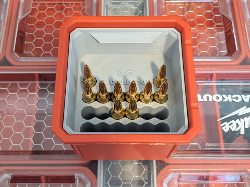 Square 6.5 creedmoor Inserts For Packout Organizer