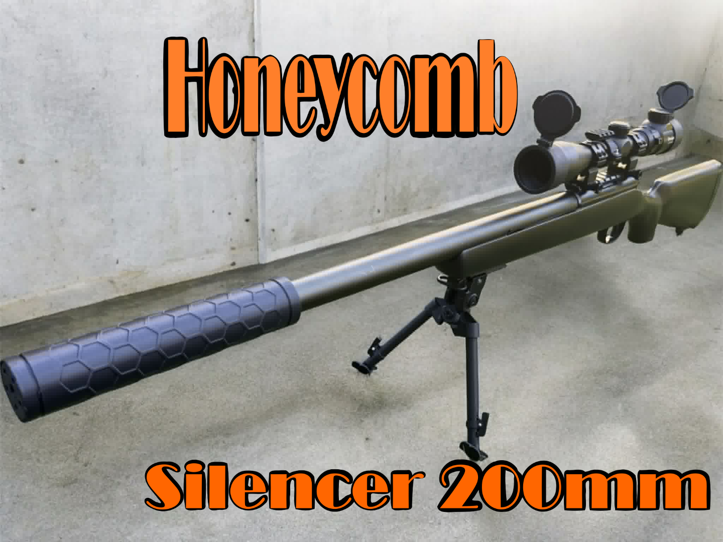 Airsoft Silencer 200mm M14x1 left