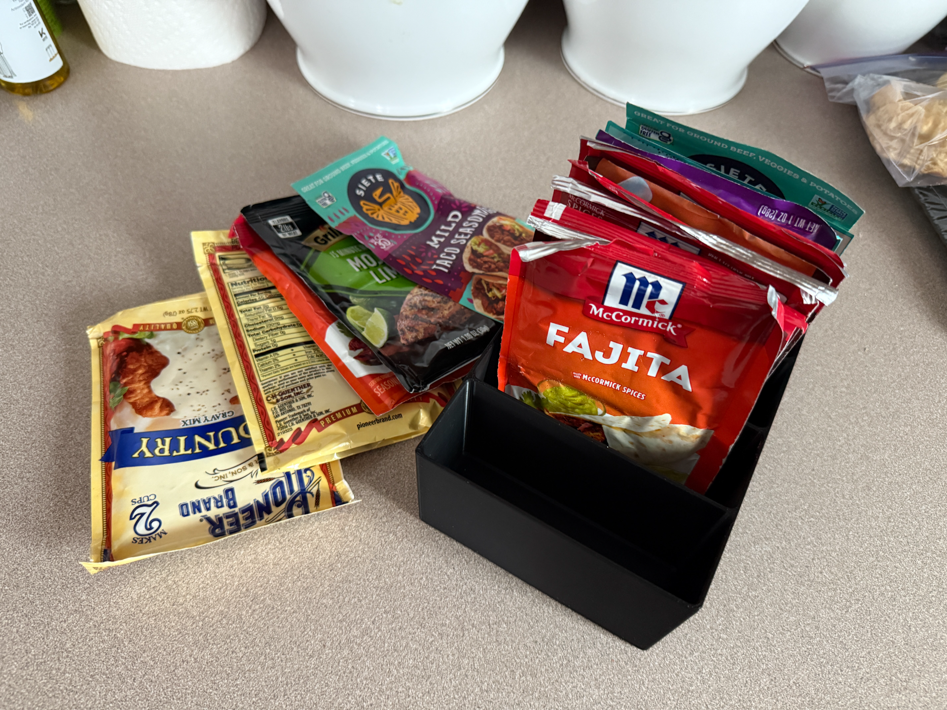 spice packet tray