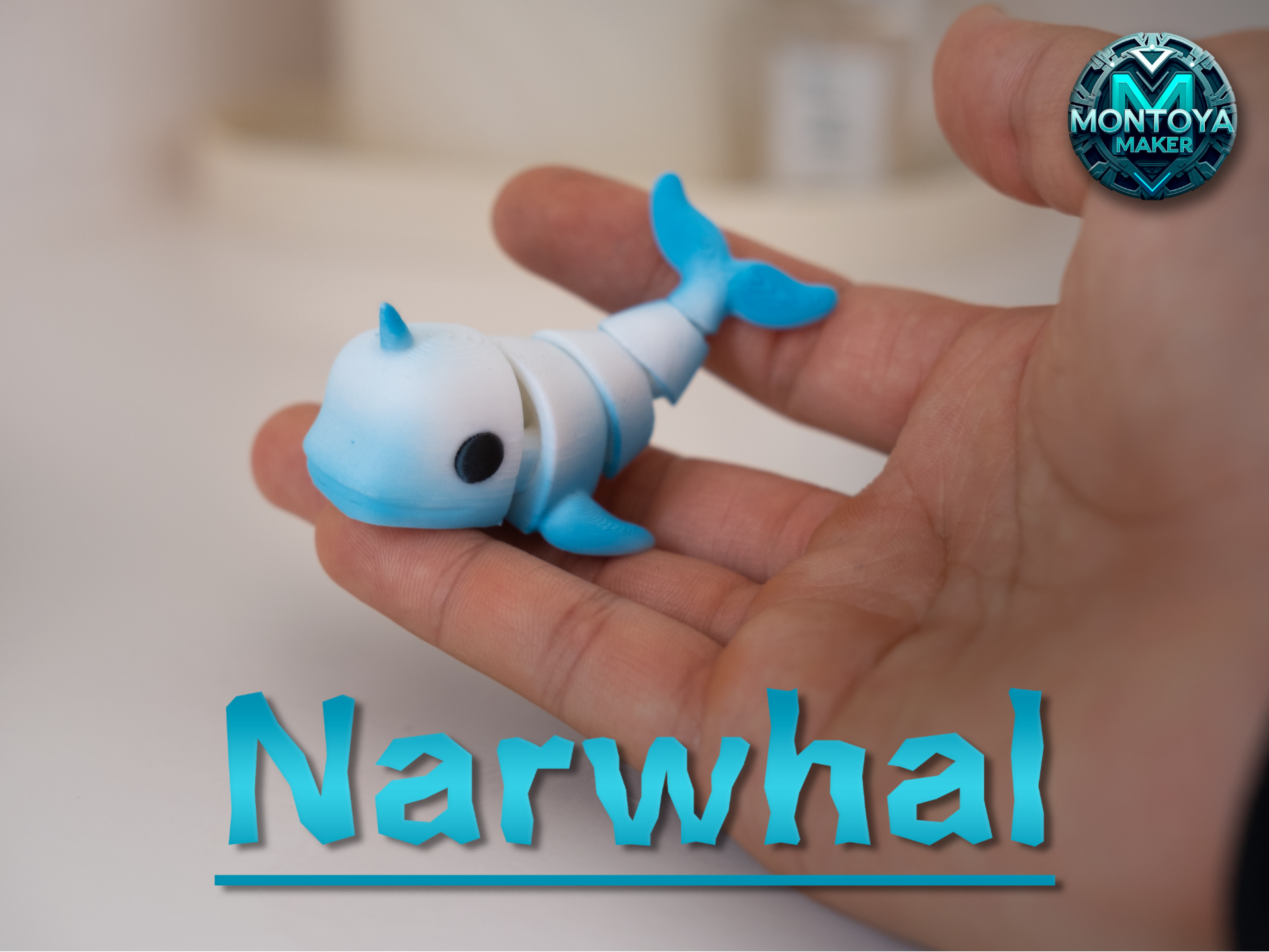 Mr. Narwhal – Articulated & keychain