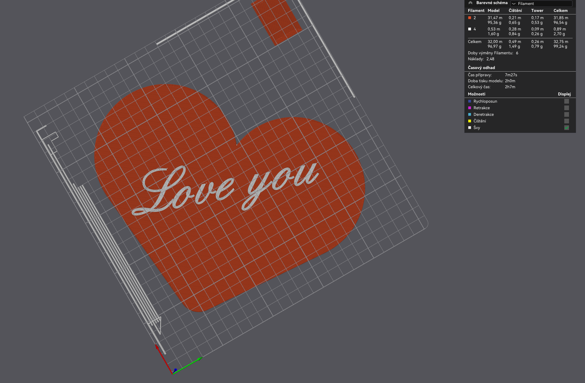 Box with lid heart loveyou