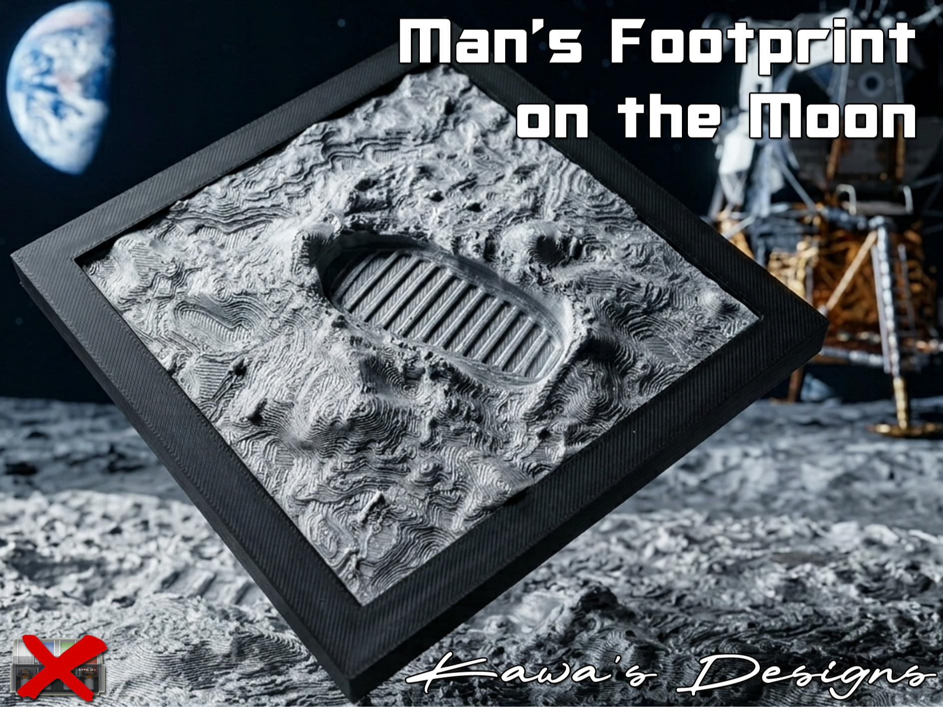 Man's footprint on the Moon