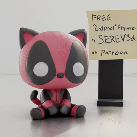 Deadpool Cat - CatPool - SEREV3d