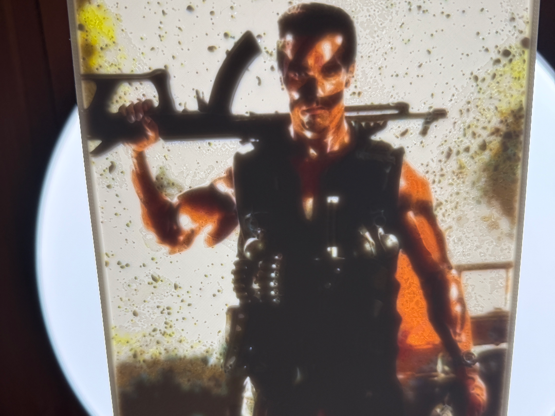 Schwarzenegger Commando Lithophane