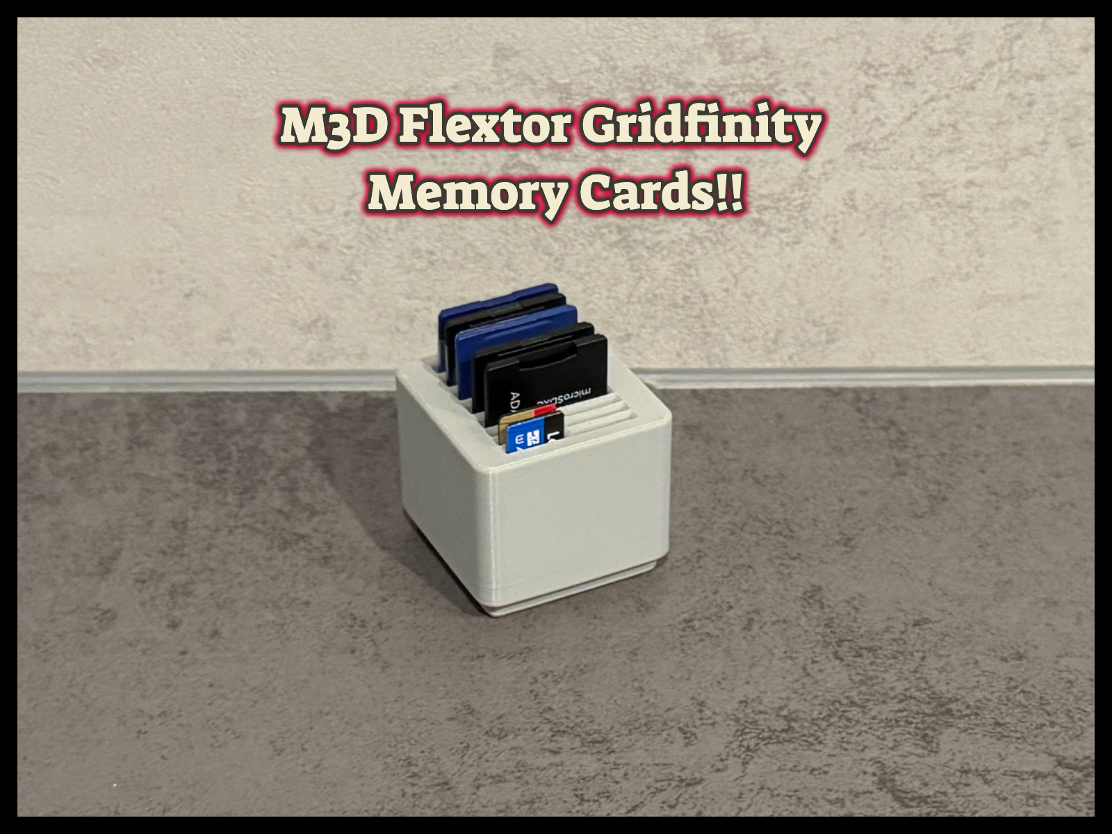 M3D Flextor – Rangement Gridfinity Cartes SD