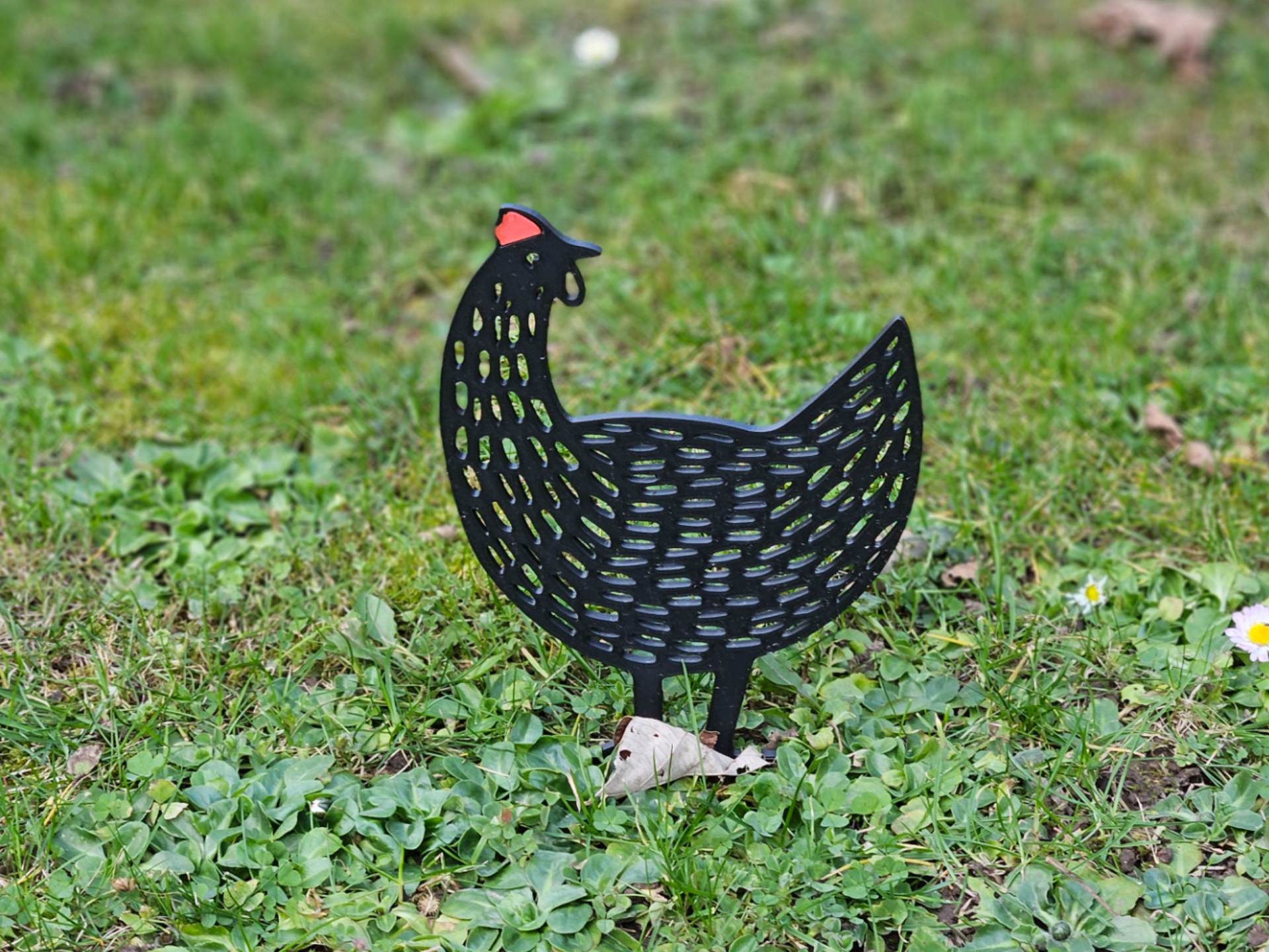 Poule de décoration extérieure version 2