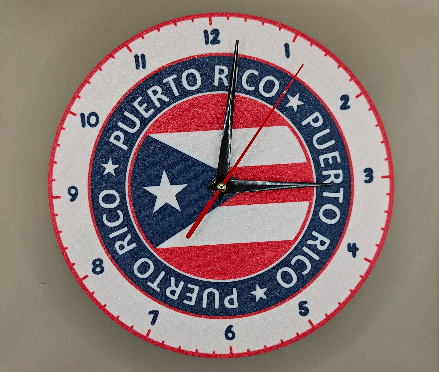 PUERTO RICO Flag Clock