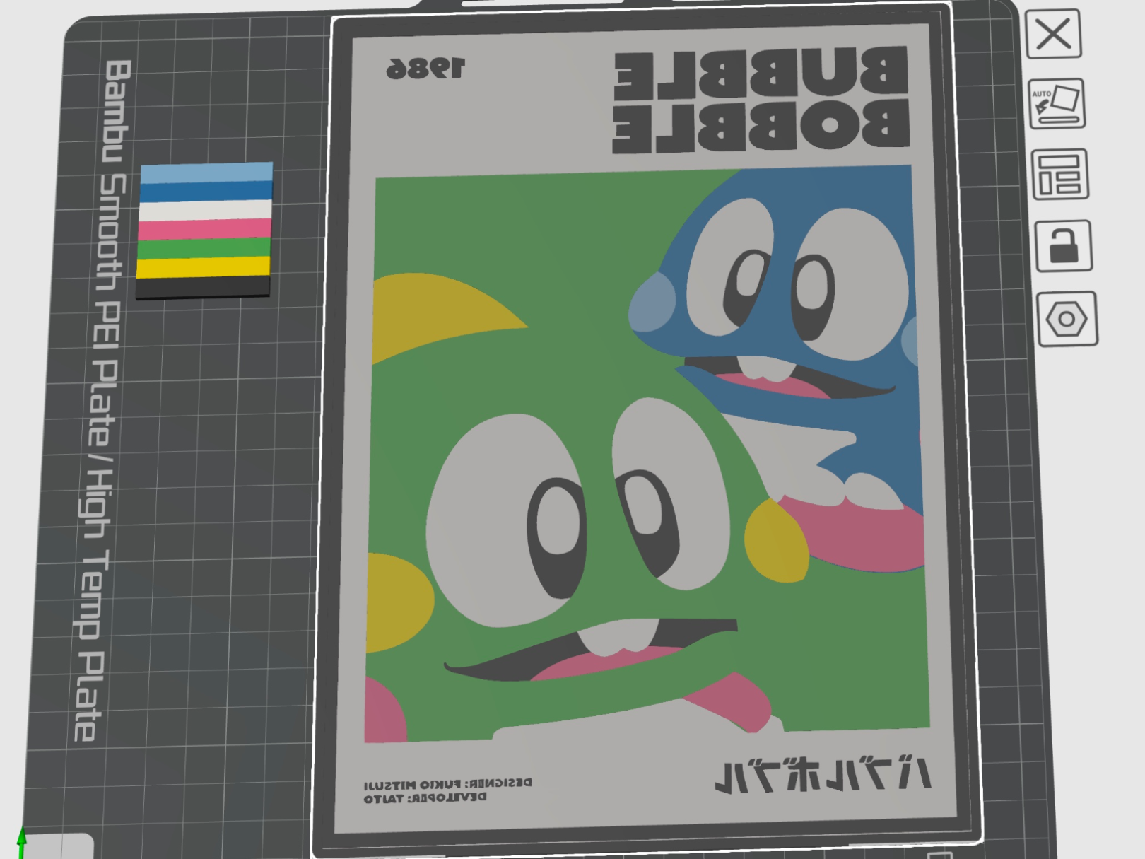 Affiche Bubble Bobble de 1986
