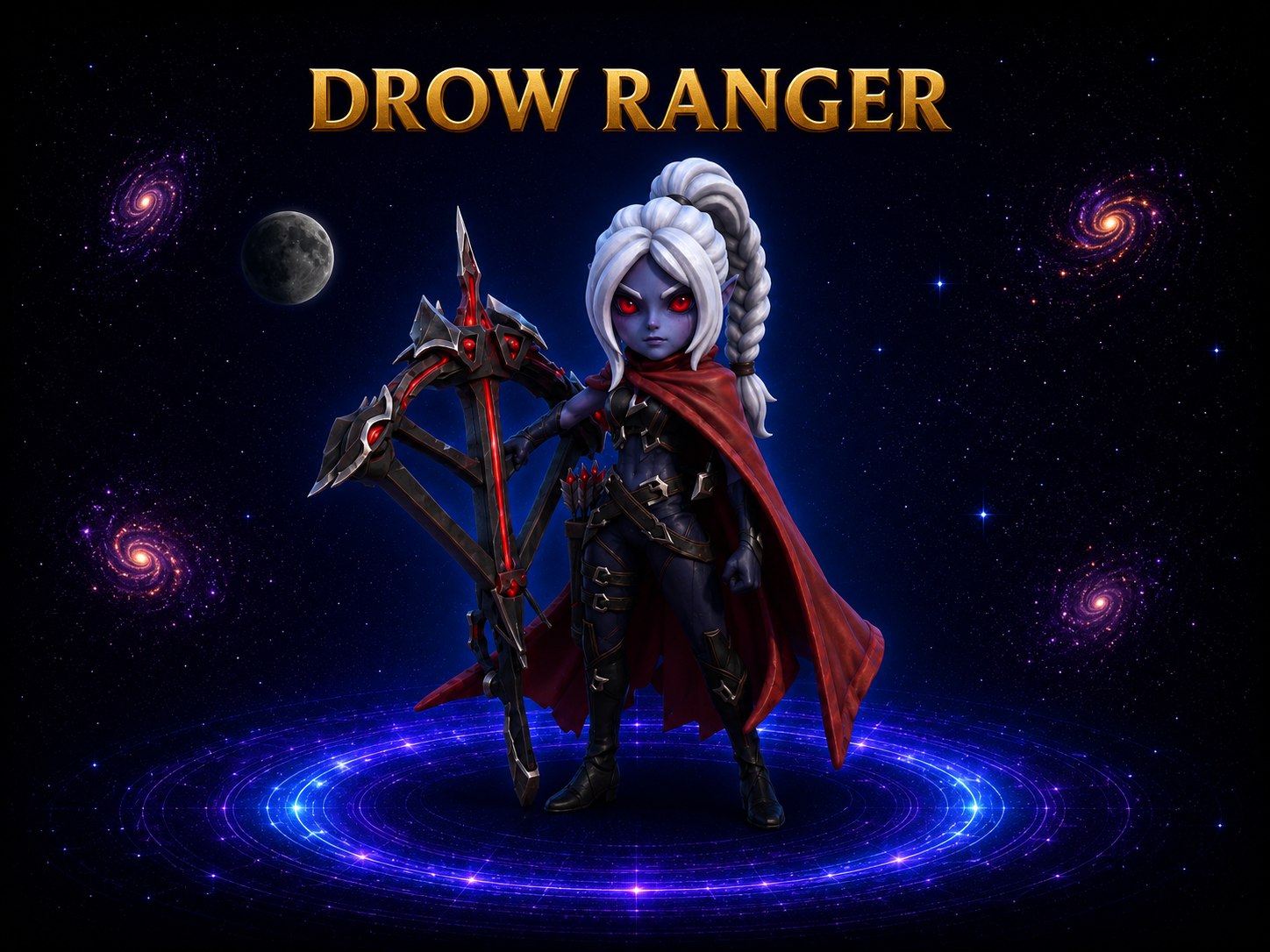 DOTA 2 DROW RANGER ARCANA CHIBI STYLE