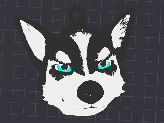 Llavero husky fur