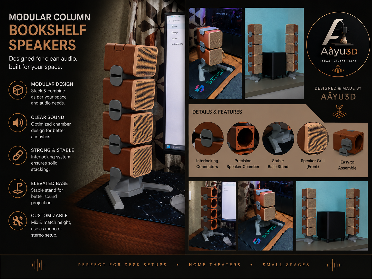 Bookself Speakers Modular coloum