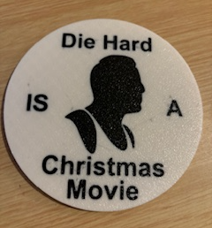 Die Hard Bruce Willis Movie themed coaster