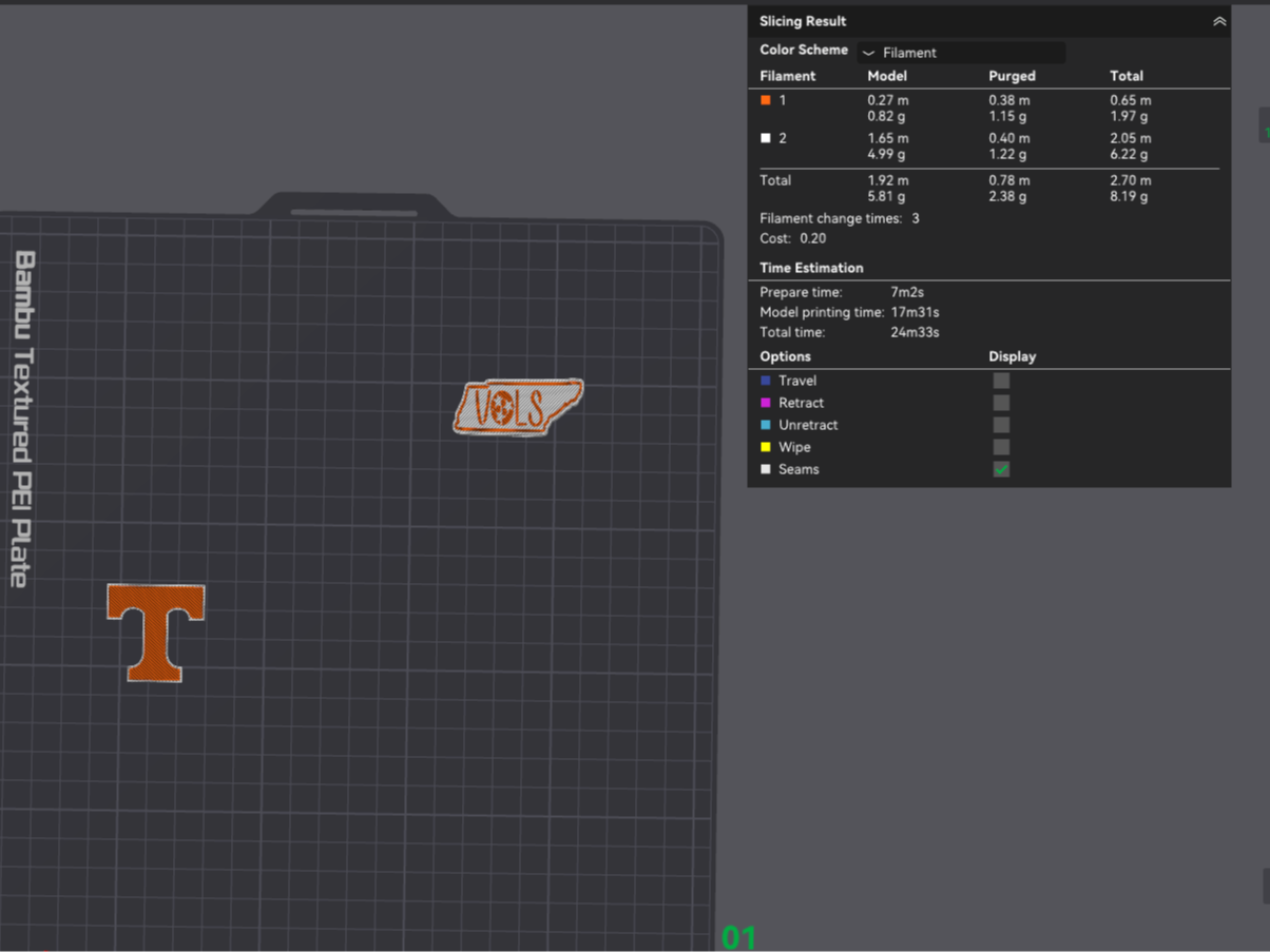 Vols Tennessee koozie straw an logo