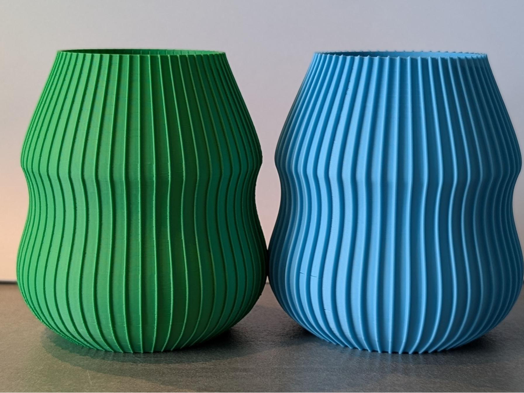 The Chubby One - Organic Ribbed Vase - Modern