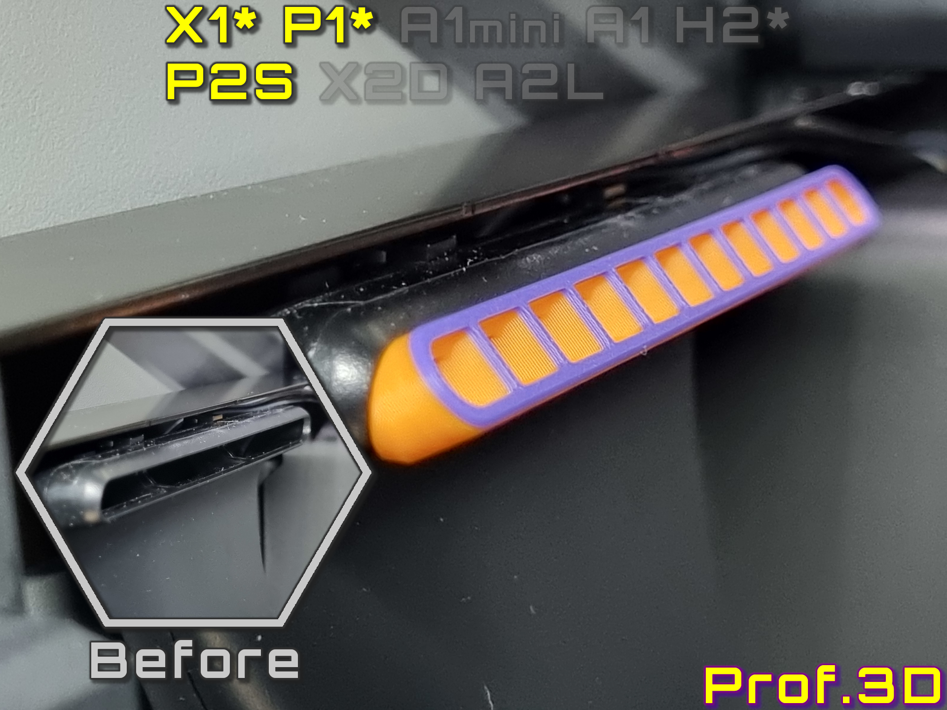 P2S Left Aux Fan 45° Deflector ⧸ Warping Denied