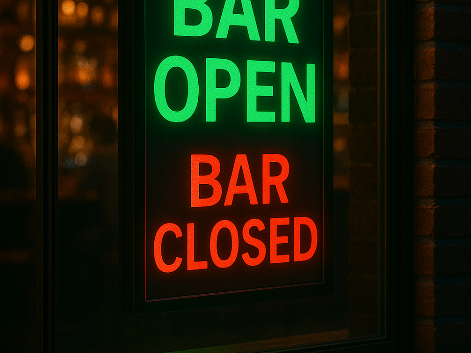 bar open/bar closed sign/lightbox