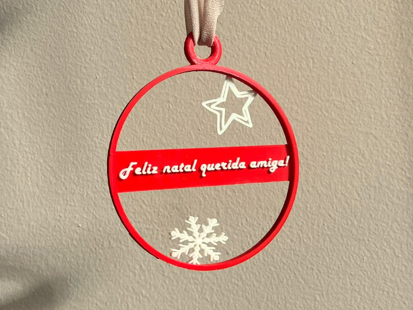 Christmas Ornament - Feliz natal querida amiga!